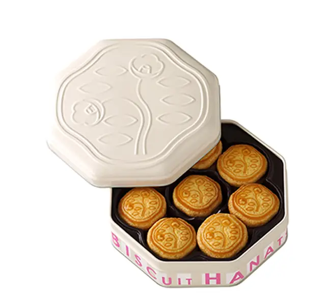 花椿ビスケット24枚入限定缶 クラシックアイボリー